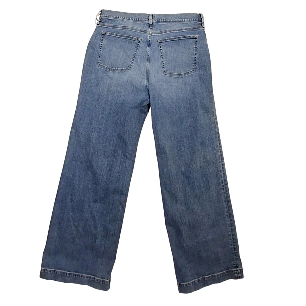 J Crew Jeans Men Sz 40 X 32 Classic Wide Leg Blue Whisker Tousers Relaxed Fit - Picture 3 of 5